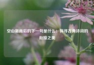 空山新雨后的下一句是什么：探寻古典诗词的衔接之美